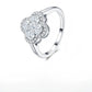 Four-Leaf Clover Oval Moissanite Ring, Cluster