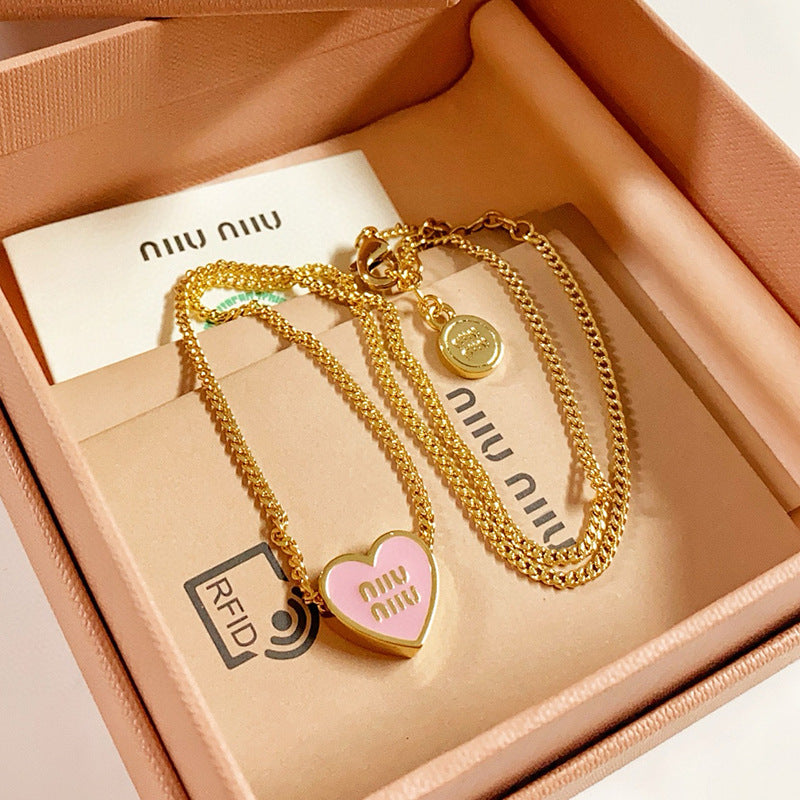 Miu Miu Gold and White Metal Necklace | Designer Layered