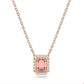 Swarovski Millenia Necklace, Rose Gold-Tone Plated and Green Crystal