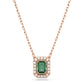 Swarovski Millenia Necklace, Rose Gold-Tone Plated and Green Crystal