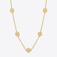 Tory Burch Gold Delicate Logo Necklace featuring a thin chain and polished Double T pendant