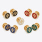 Tory Burch Icon Enamel Circle Stud Earrings featuring colorful enamel and gold-tone Double T logo