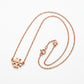 Tory Burch Kira Gold Pendant Necklace in 18k rose gold-plated brass with Chevron pattern