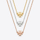 Tory Burch Kira Gold Pendant Necklace in 18k gold-plated brass with Chevron pattern