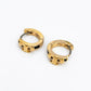 Tory Burch Kira Enamel Huggie Hoop Earrings in gold finish with colorful enamel and Double T logo