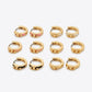 Tory Burch Kira Enamel Huggie Hoop Earrings in gold finish with colorful enamel and Double T logo