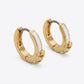 Tory Burch Kira Enamel Huggie Hoop Earrings in gold finish with colorful enamel and Double T logo
