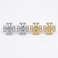 Tory Burch Kira Pavé Crystal Chevron Stud Earrings in gold-tone with shimmering micro-crystals
