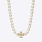 Tory Burch Moondance Pearl Necklace in gold-tone with high-luster celestial pearls