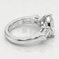Macro close-up view showing polished inner ring band and hallmark detail.